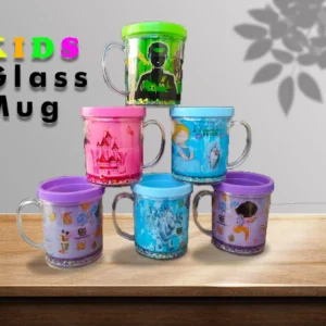 Kids Cartoon Glass Mug (Pack of 2)