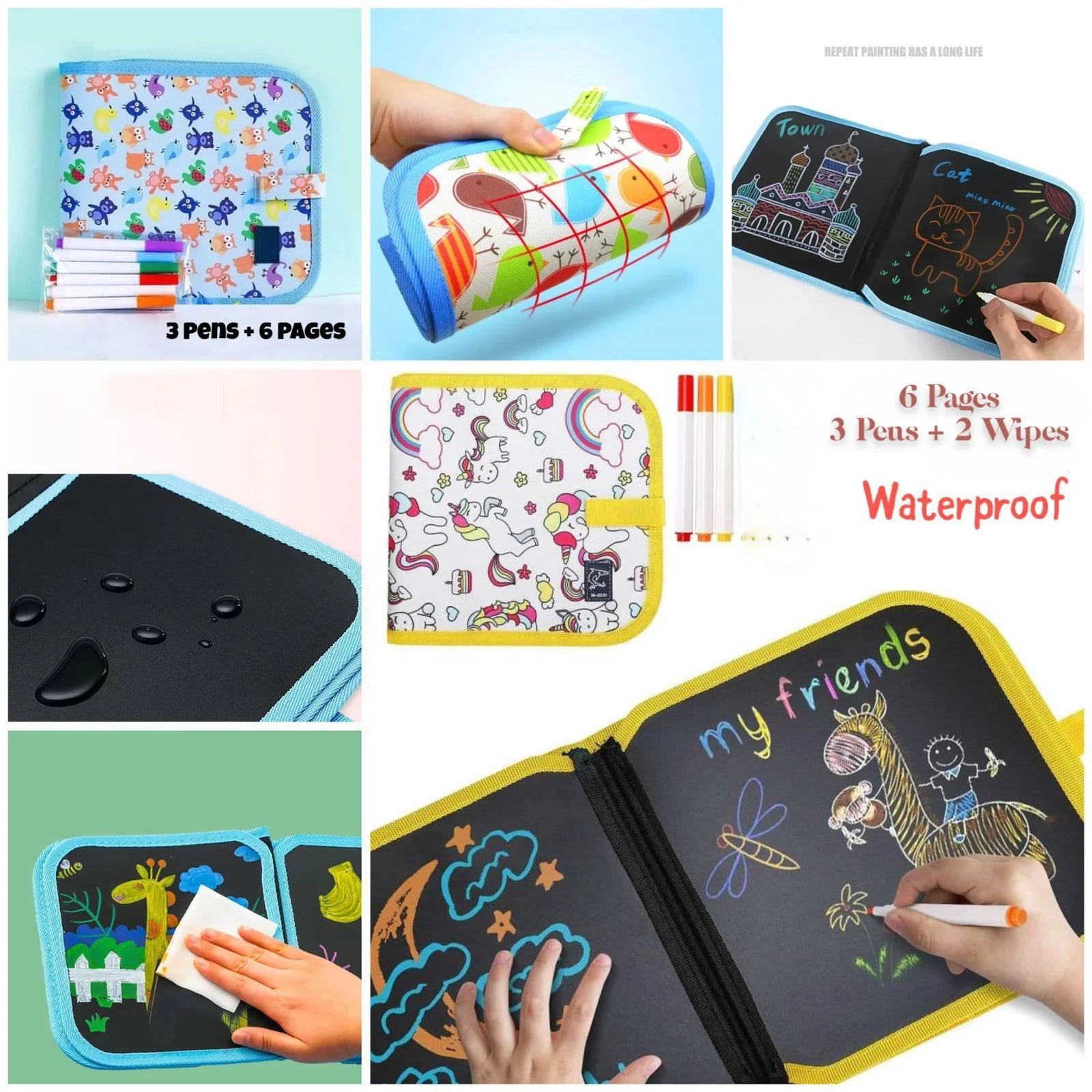 Kids Erasable Doodle Drawing Book (10 Pages) - Image 4