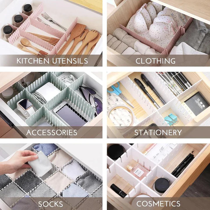 Adjustable Drawer Separator & Plastic DIY Divider Clapboard Organizer - Image 14