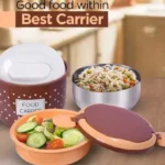 Double Layer Tiffin Lunch Box with Steel Container