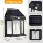 Solar Tungsten Wireless Outdoor Led Wall Light With Human Sensor Bulb Waterproof Garden Landscape Villa Courtyard Decor Night Light
