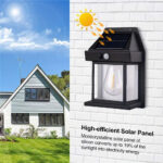 Solar Tungsten Wireless Outdoor Led Wall Light With Human Sensor Bulb Waterproof Garden Landscape Villa Courtyard Decor Night Light