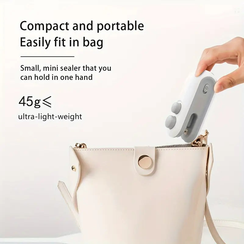 Rechargeable 2 in 1 Portable Mini Food Bag Heat Sealer And Cutter For Home and Outdoor Use - Image 13