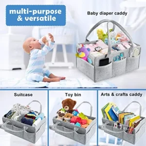 Baby Diaper Caddy Organizer Felt Bag