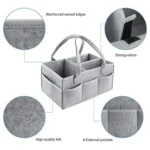 Baby Diaper Caddy Organizer Felt Bag