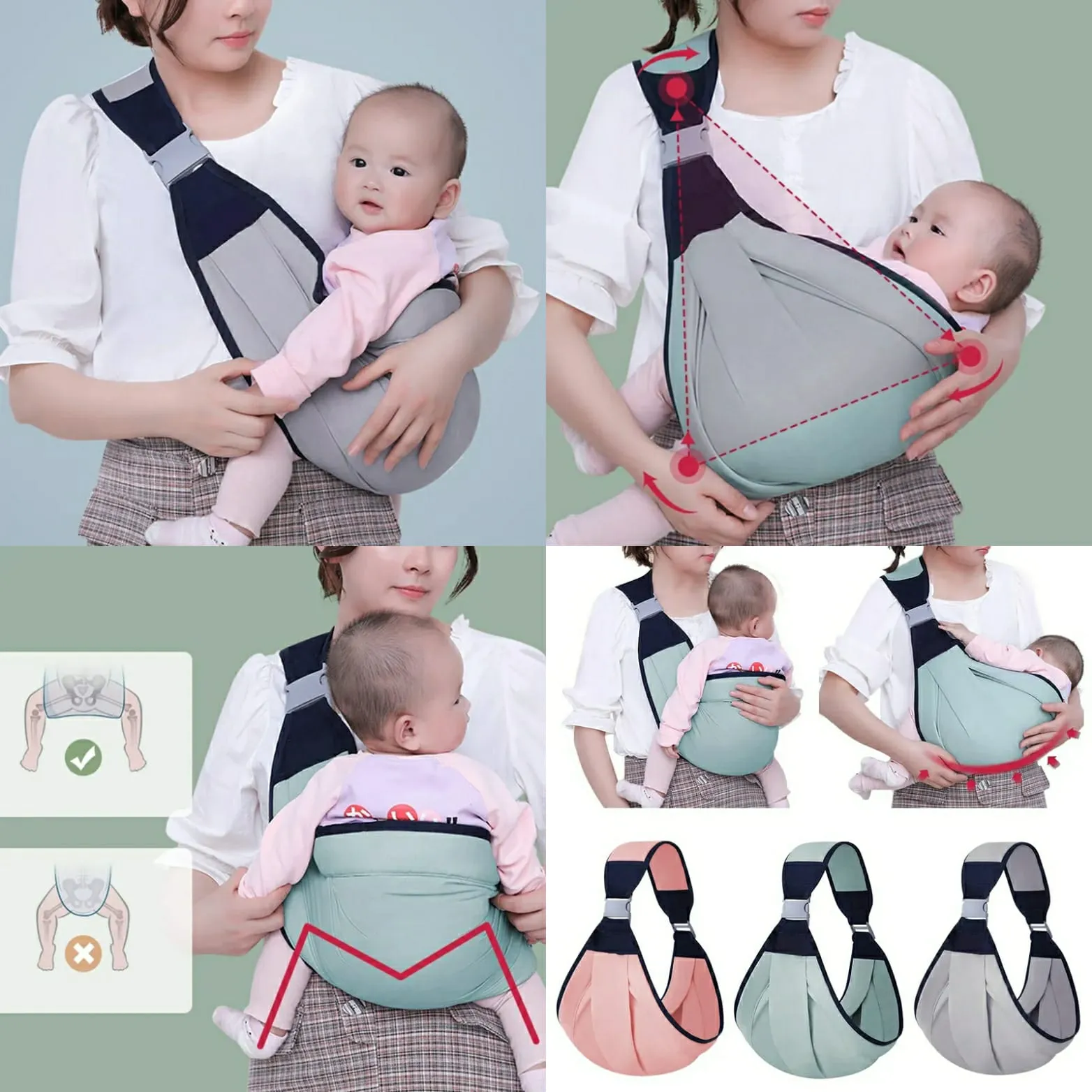 Adjustable Baby Carrier Sling Backpack - Image 5