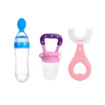 Baby Feeding Combo Set (Pacifier, Spoon, Toothbrush)