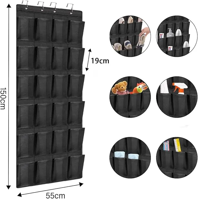 Over Door Shoe Organizer (24 Pockets) - Image 5