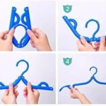 Folding Clothes Hangers with Slots (10 Pcs)