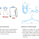 Folding Clothes Hangers with Slots (10 Pcs)