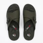 Men’s Premium Olive Green Cross Strap Sandals