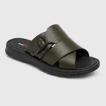 Men’s Premium Olive Green Cross Strap Sandals