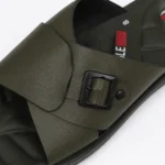 Men’s Premium Olive Green Cross Strap Sandals