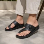 Men’s Premium Black Double Strap Casual Sandals