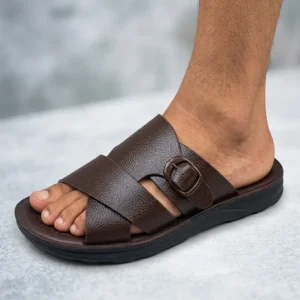 Men's Premium Brown Double Strap Casual Sandals