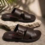 Men’s Premium Brown Double Strap Casual Sandals