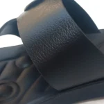 Men’s Black Double-Strap Slides