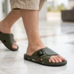 Men’s Premium Olive Green Cross Strap Sandals