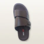 Men’s Brown Double-Strap Slides