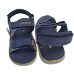 Men’s Navy Blue & Grey Double Strap Sports Sandals – Adjustable Velcro