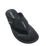 Men’s Black Cushioned Toe-Post Chappal — Soft Padded Straps