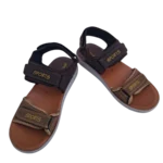 Men’s Premium Brown Double Strap Sports Sandals – Adjustable Velcro