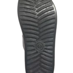 Men’s Chocolate Brown Slide Slippers — Textured Leather Look