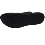 Men’s Black Toe-Post Chappal with Grey Buckle Strap — Breathable Design