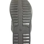 Men’s Black Slide Slippers with Silver Buckle — Padded Comfort