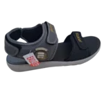 Men’s Black & Grey Double Strap Casual Sports Sandals – Adjustable Velcro