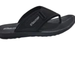 Men’s Black Cushioned Toe-Post Chappal — Soft Padded Straps