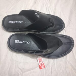 Eagle Step Men's Black Stitched Slides
