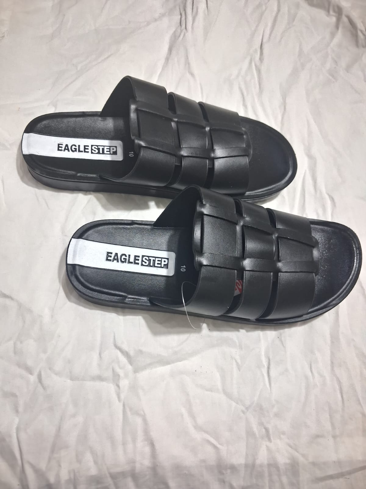 Eagle Step Men's Black Caged Slides
