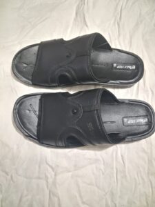Eagle Step Men's Black Stitched Slides
