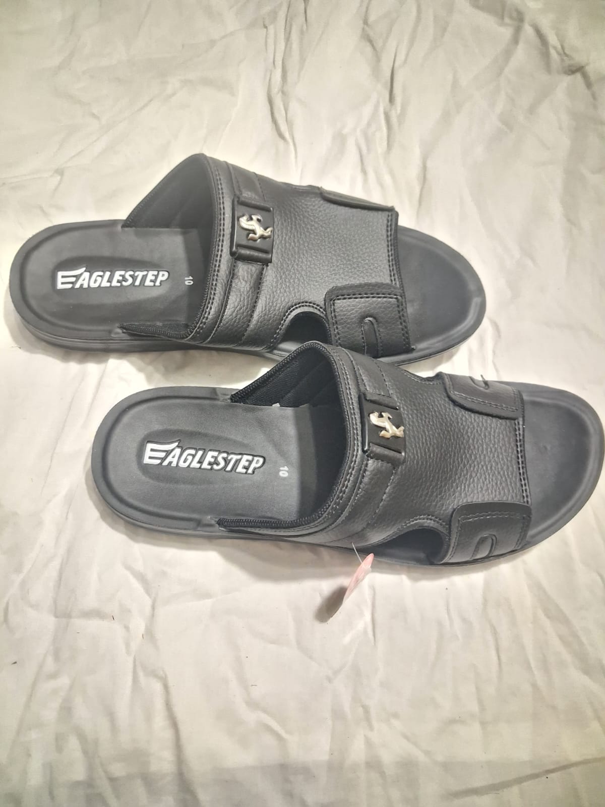 Eagle Step Men's Black Casual Slides