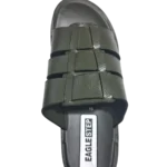 Men’s Olive Green Woven Cage Slides – One-Piece Waterproof Build