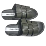 Men’s Olive Green Woven Cage Slides – One-Piece Waterproof Build